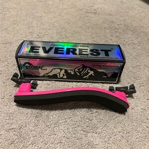 Everest Pink and Black violin Shoulder Rest (size 4/4)